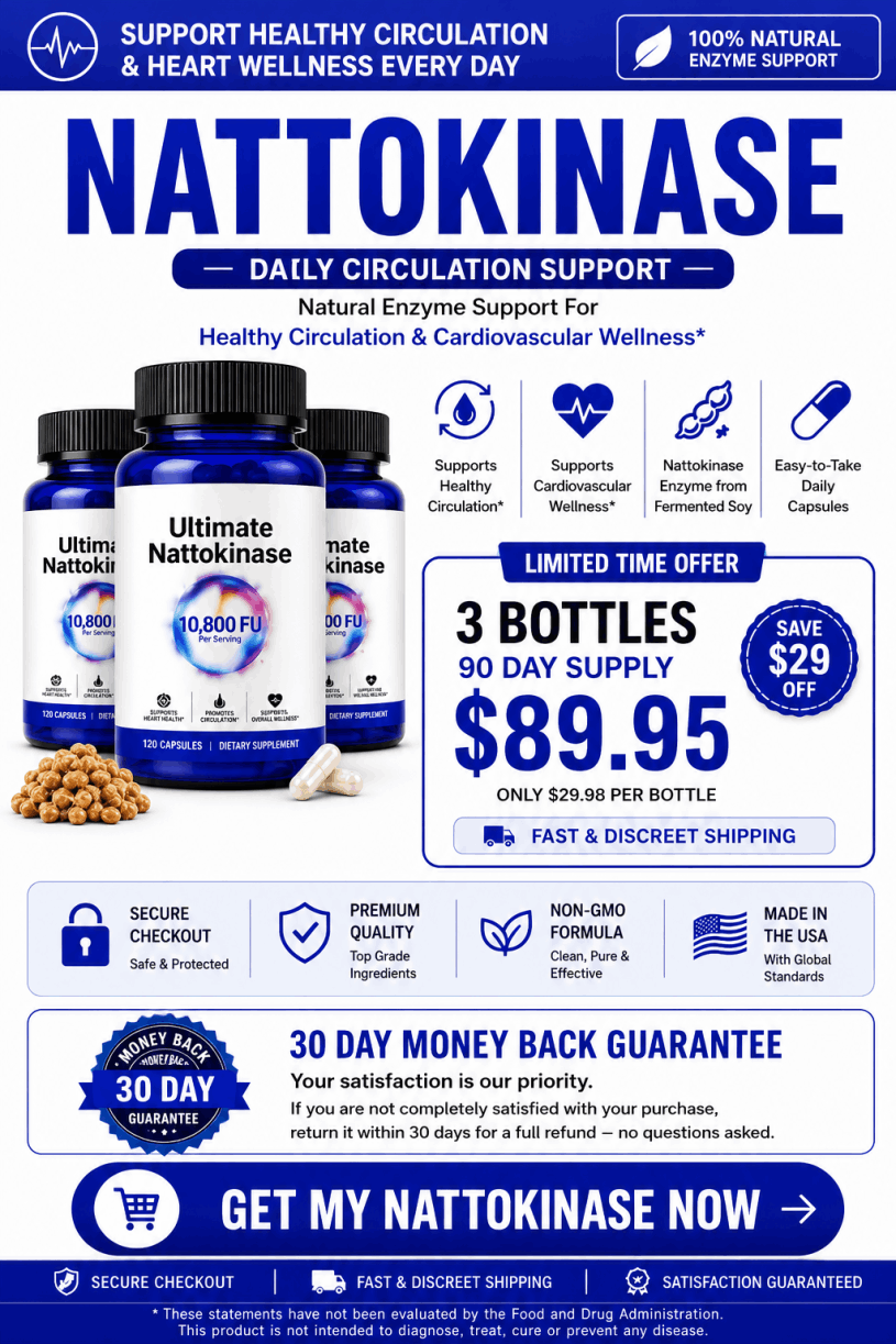 Nattokinase 3 Bottles Package