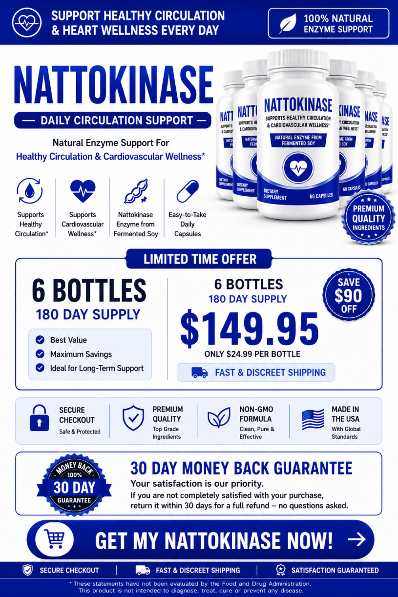 Nattokinase 6 Bottles Package