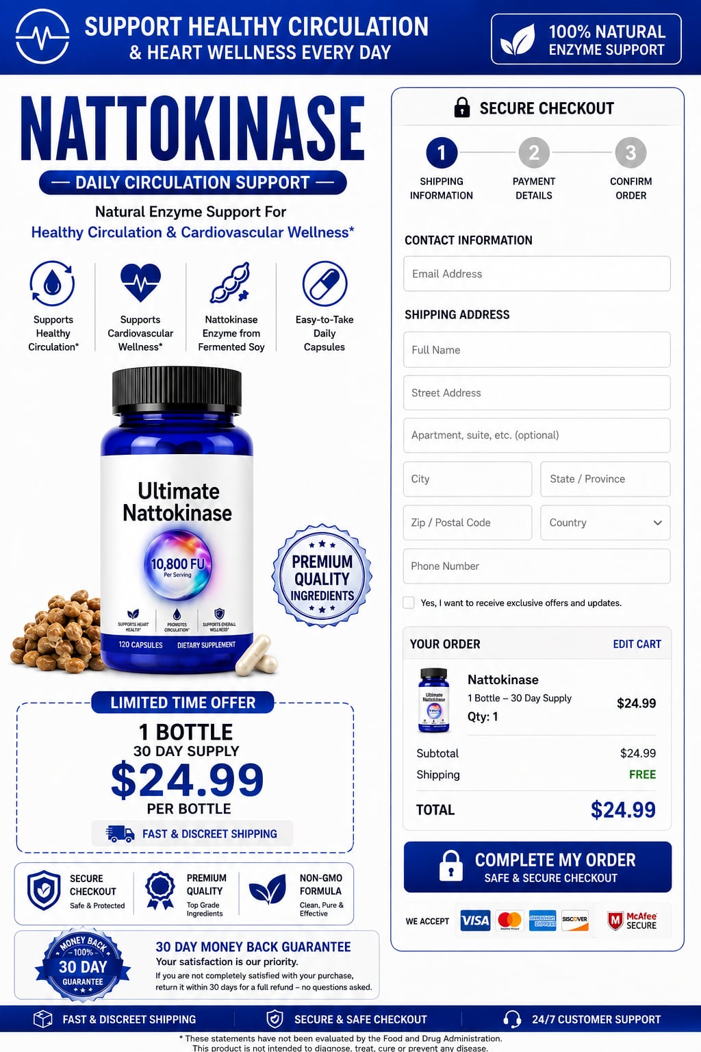 Secure Checkout Process for Nattokinase